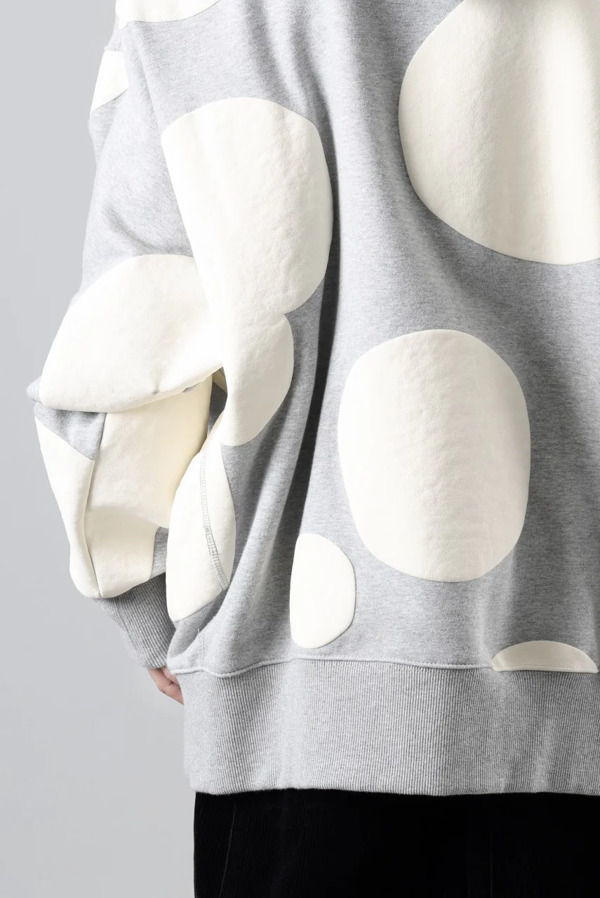 A.F ARTEFACT POLKA PATTERN SWEAT HOODIE (HEATHER GREY) - Image 34