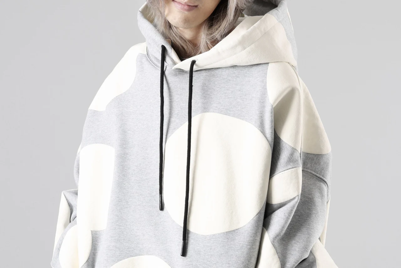 A.F ARTEFACT POLKA PATTERN SWEAT HOODIE (HEATHER GREY) - Image 36