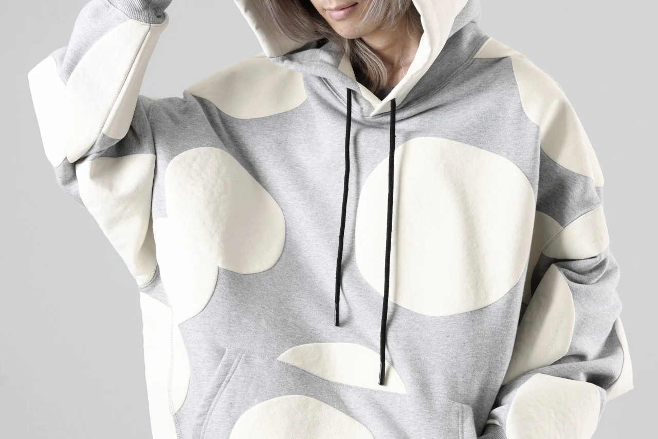 A.F ARTEFACT POLKA PATTERN SWEAT HOODIE (HEATHER GREY) - Image 38