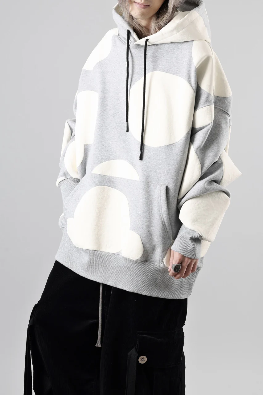 A.F ARTEFACT POLKA PATTERN SWEAT HOODIE (HEATHER GREY) - Image 8