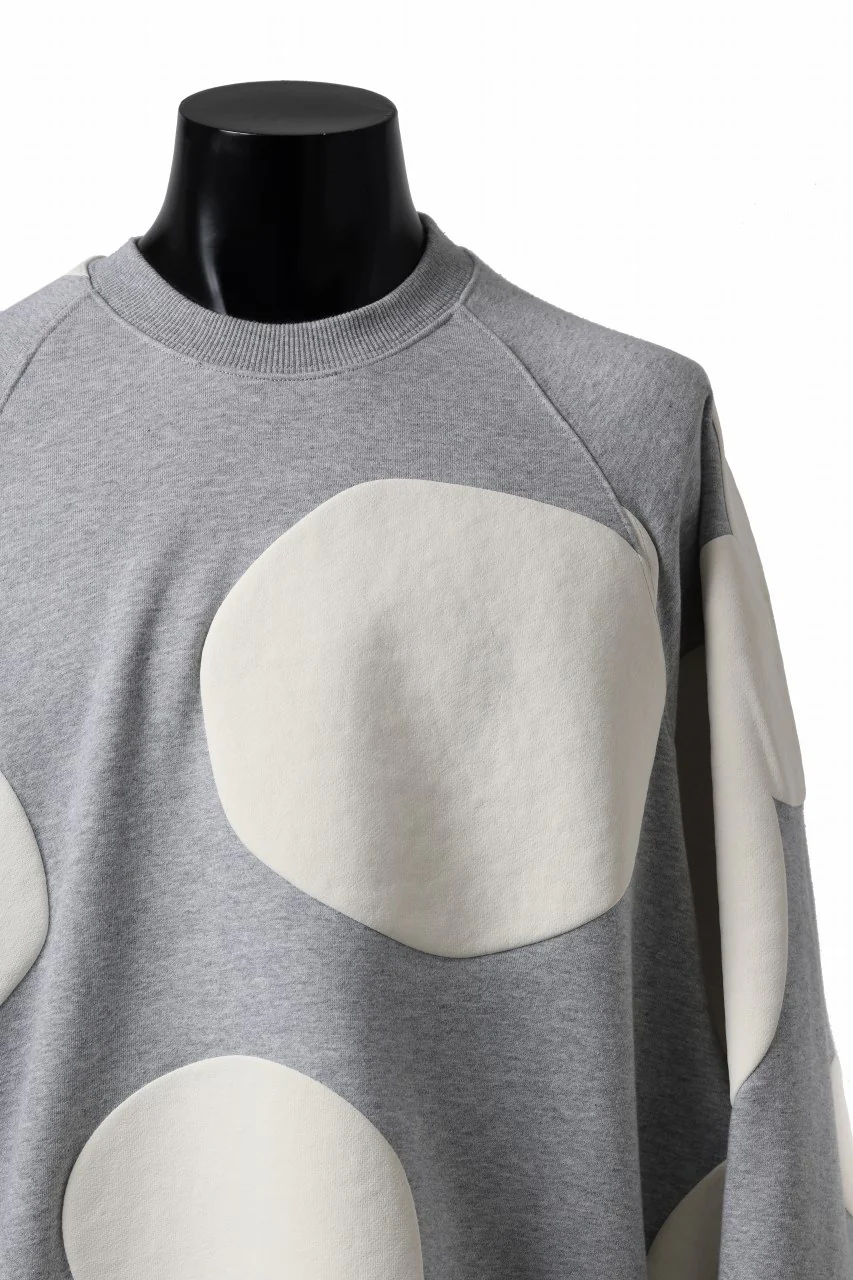 A.F ARTEFACT POLKA PATTERN SWEAT RAGLAN TOPS (HEATHER GREY) - Image 16