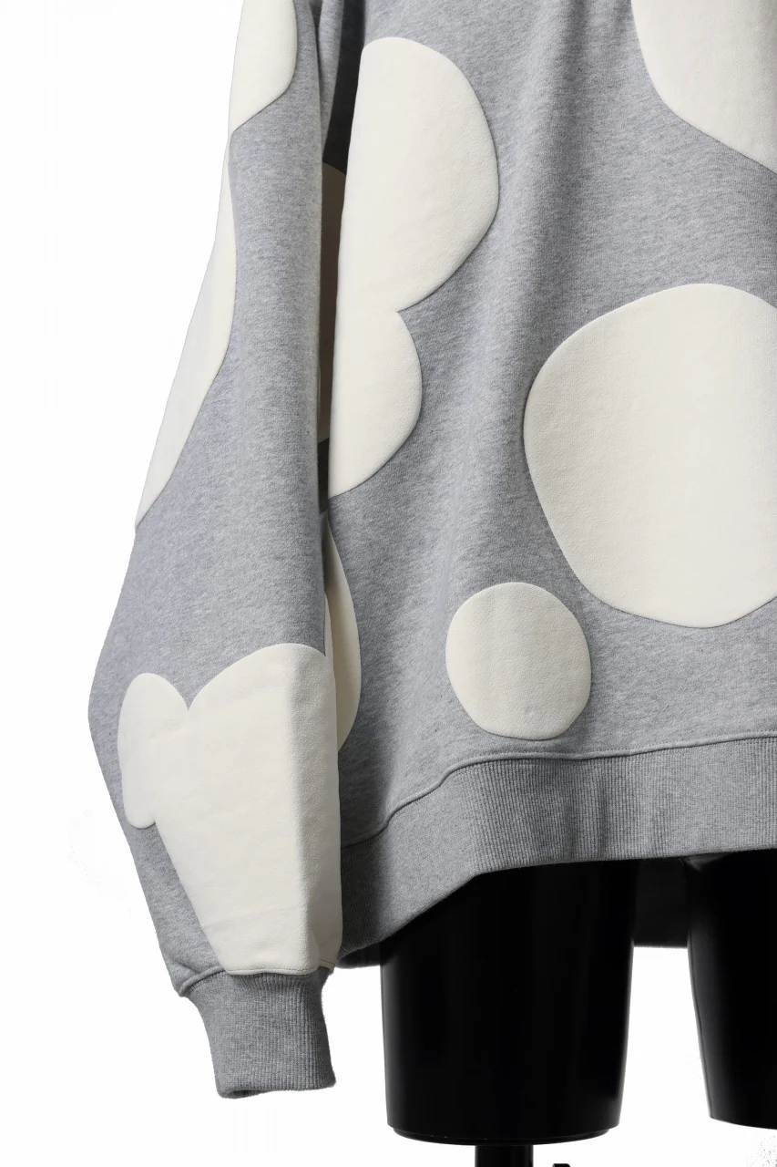 A.F ARTEFACT POLKA PATTERN SWEAT RAGLAN TOPS (HEATHER GREY) - Image 17