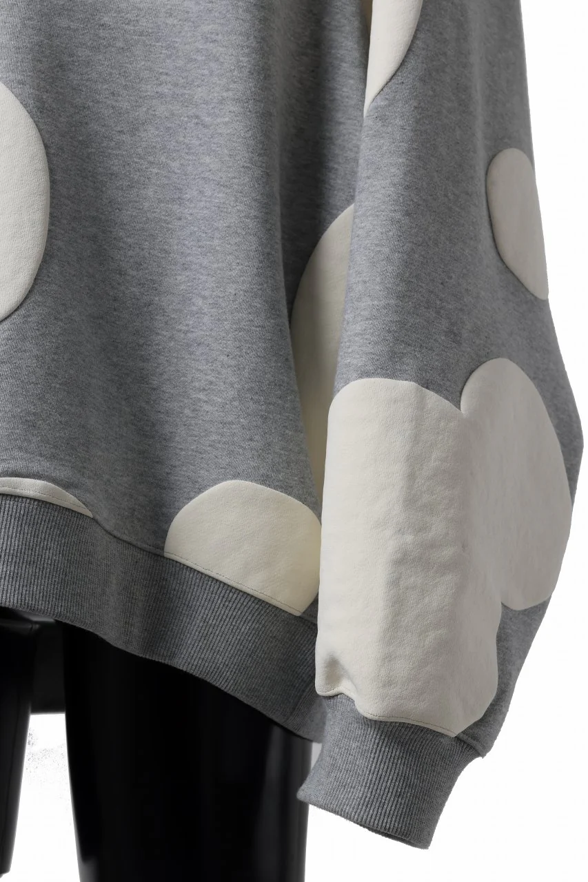A.F ARTEFACT POLKA PATTERN SWEAT RAGLAN TOPS (HEATHER GREY) - Image 19