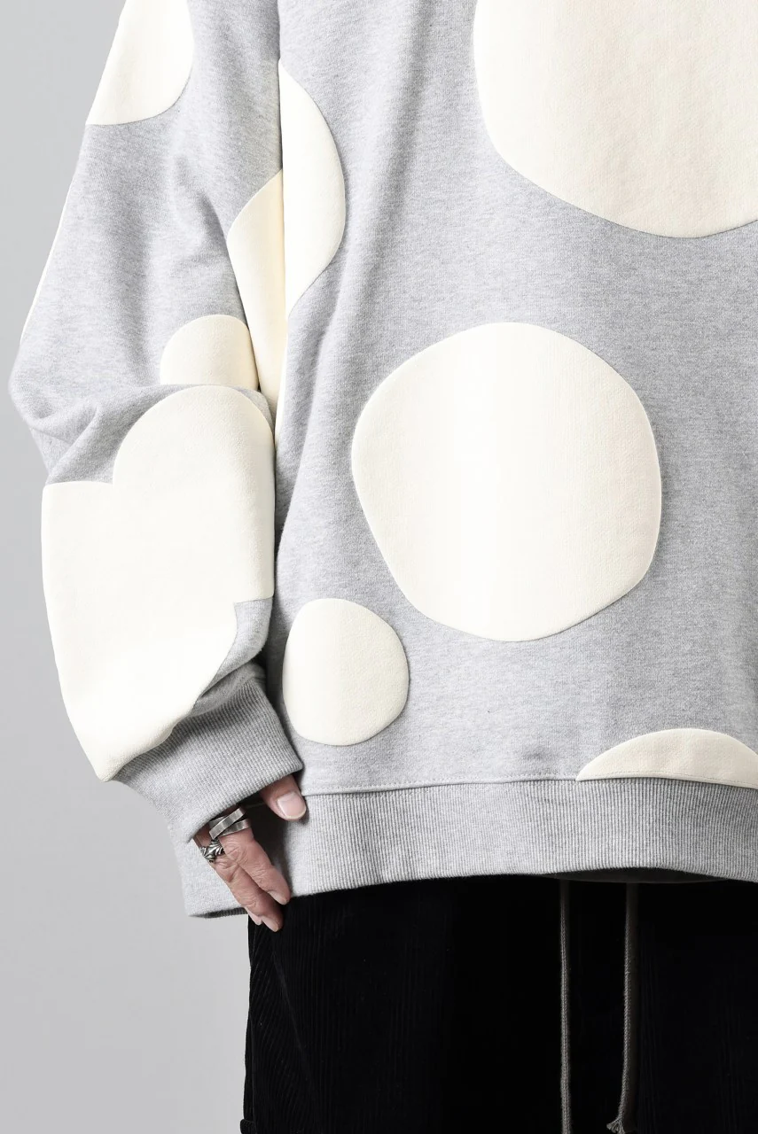 A.F ARTEFACT POLKA PATTERN SWEAT RAGLAN TOPS (HEATHER GREY) - Image 26