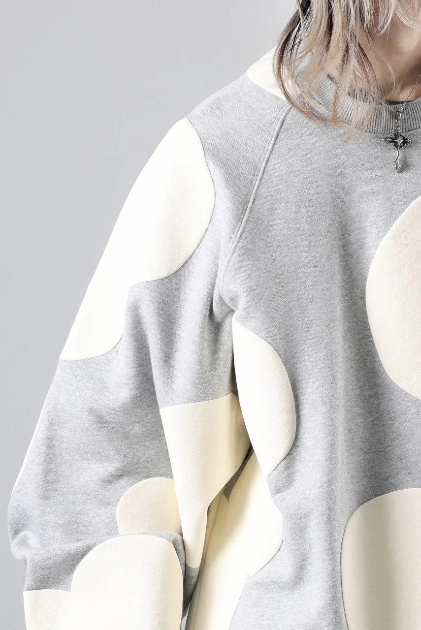 A.F ARTEFACT POLKA PATTERN SWEAT RAGLAN TOPS (HEATHER GREY) - Image 28