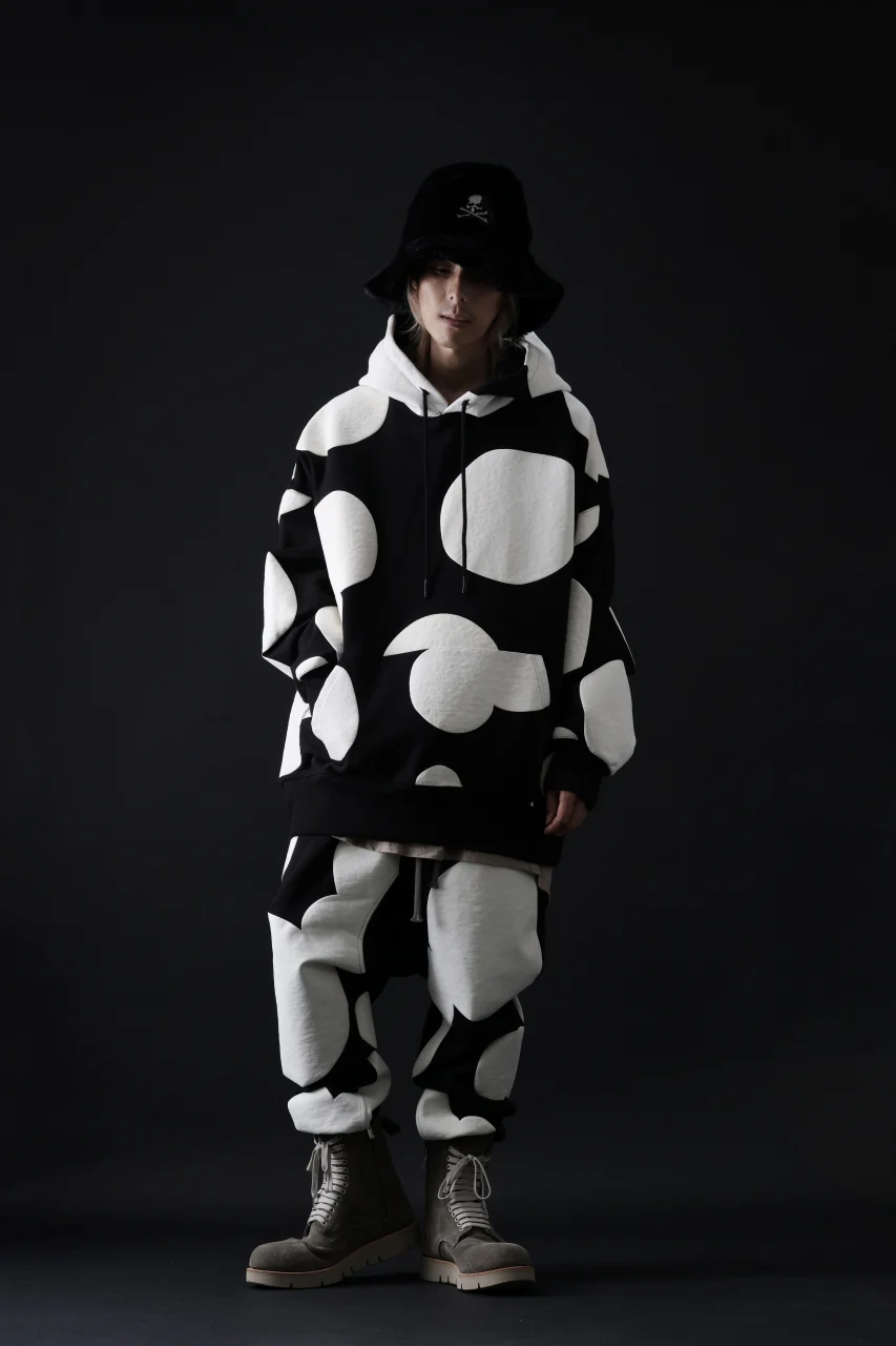 A.F ARTEFACT POLKA PATTERN SWEAT SAROUEL PANTS (BLACK) - Image 25