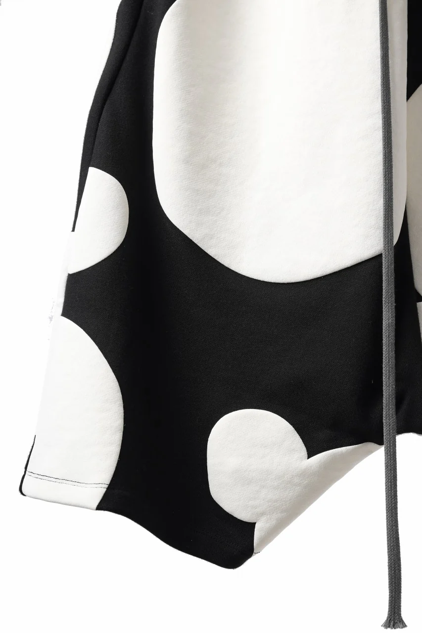 A.F ARTEFACT POLKA PATTERN SWEAT SAROUEL SHORTS (BLACK) - Image 6