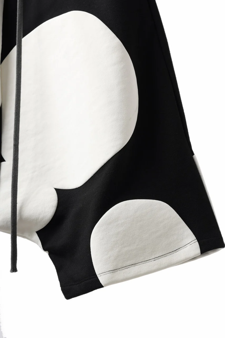 A.F ARTEFACT POLKA PATTERN SWEAT SAROUEL SHORTS (BLACK) - Image 8