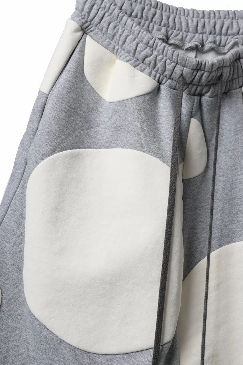 A.F ARTEFACT POLKA PATTERN SWEAT SAROUEL SHORTS (HEATHER GREY) - Image 6