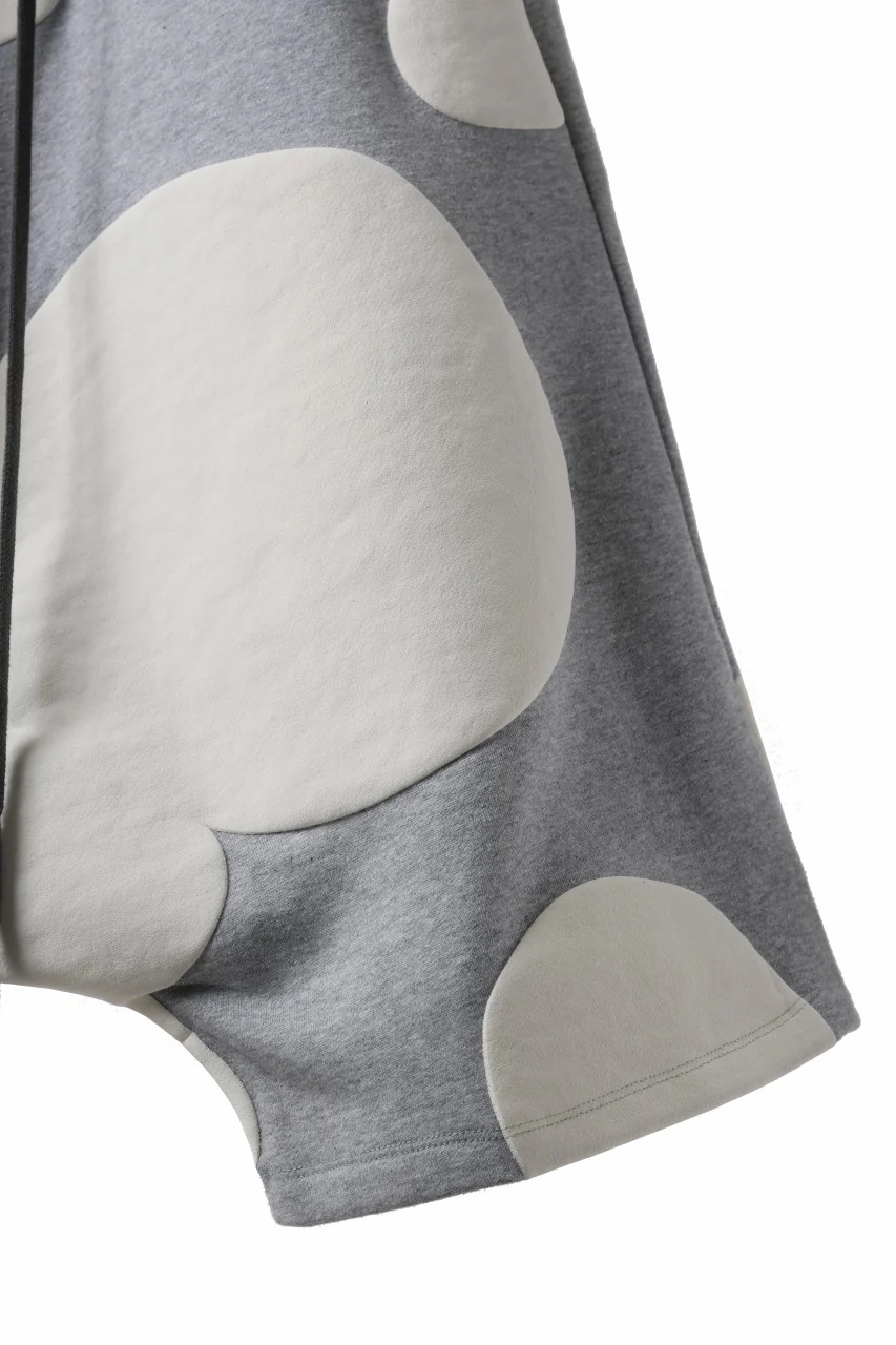 A.F ARTEFACT POLKA PATTERN SWEAT SAROUEL SHORTS (HEATHER GREY) - Image 8