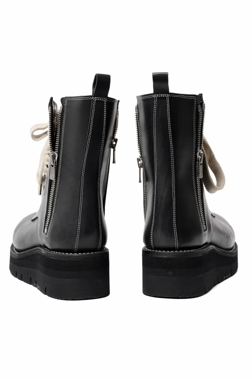 A.F ARTEFACT × Portaille DOUBLE SIDE ZIP BOOTS / ITALIAN VACHETTA SMOOTH (BLACK) - Image 10