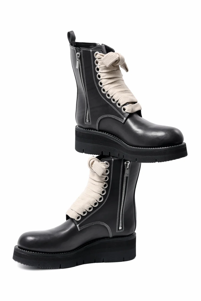 A.F ARTEFACT × Portaille DOUBLE SIDE ZIP BOOTS / ITALIAN VACHETTA SMOOTH (BLACK) - Image 13