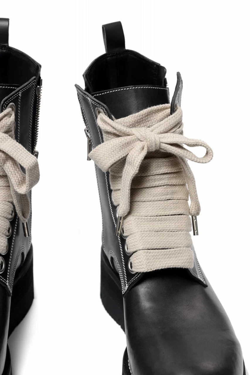 A.F ARTEFACT × Portaille DOUBLE SIDE ZIP BOOTS / ITALIAN VACHETTA SMOOTH (BLACK) - Image 14
