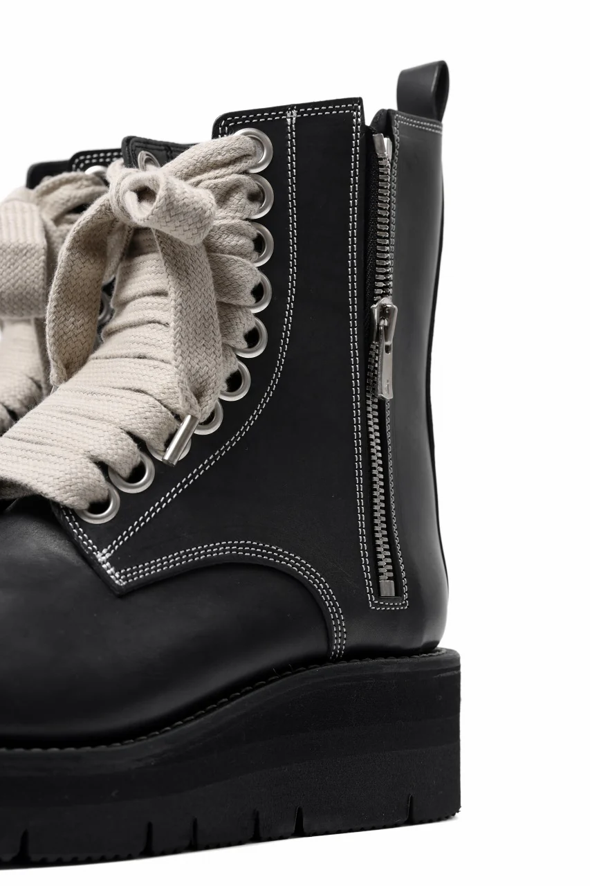 A.F ARTEFACT × Portaille DOUBLE SIDE ZIP BOOTS / ITALIAN VACHETTA SMOOTH (BLACK) - Image 15