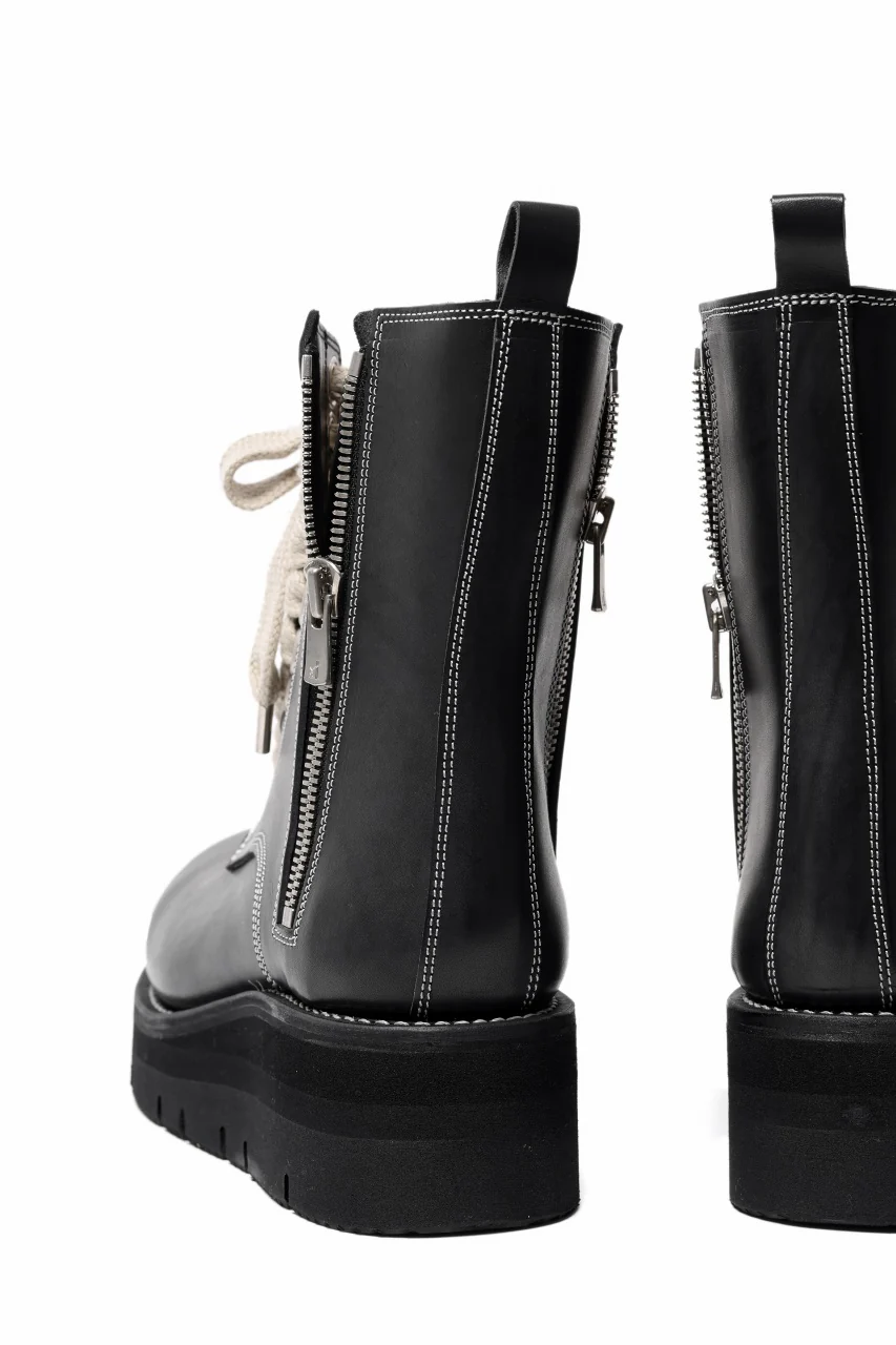 A.F ARTEFACT × Portaille DOUBLE SIDE ZIP BOOTS / ITALIAN VACHETTA SMOOTH (BLACK) - Image 16