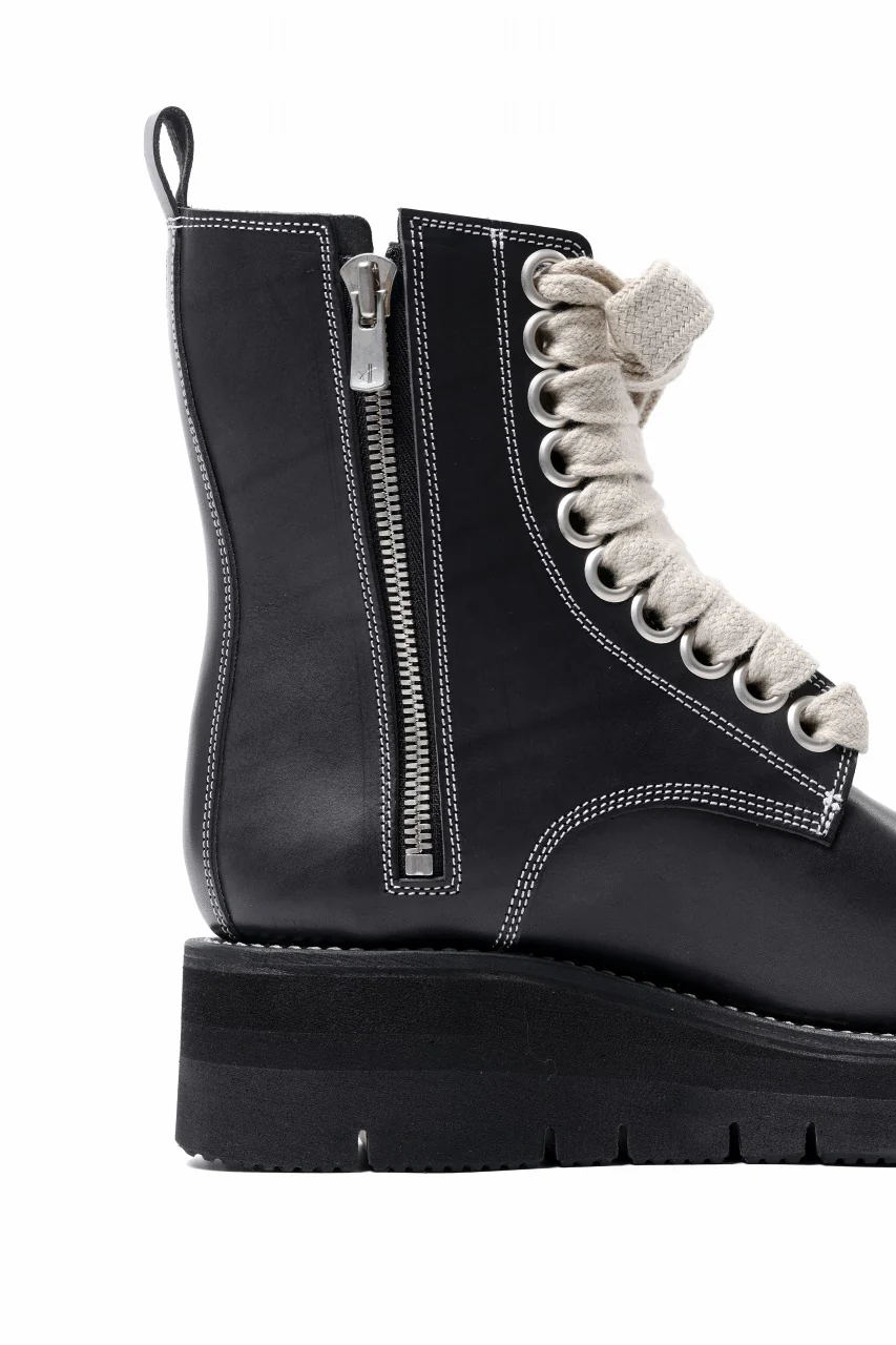A.F ARTEFACT × Portaille DOUBLE SIDE ZIP BOOTS / ITALIAN VACHETTA SMOOTH (BLACK) - Image 20