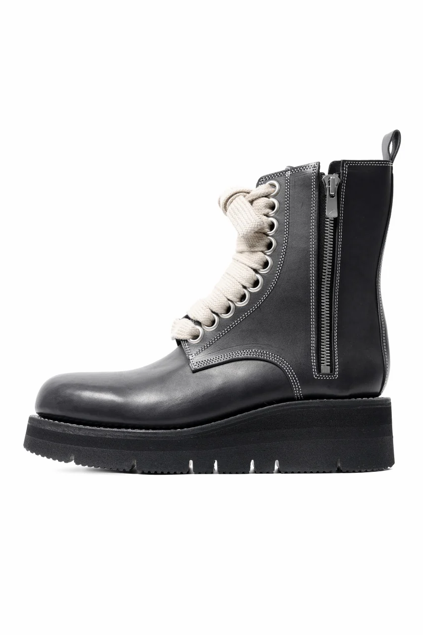 A.F ARTEFACT × Portaille DOUBLE SIDE ZIP BOOTS / ITALIAN VACHETTA SMOOTH (BLACK) - Image 24