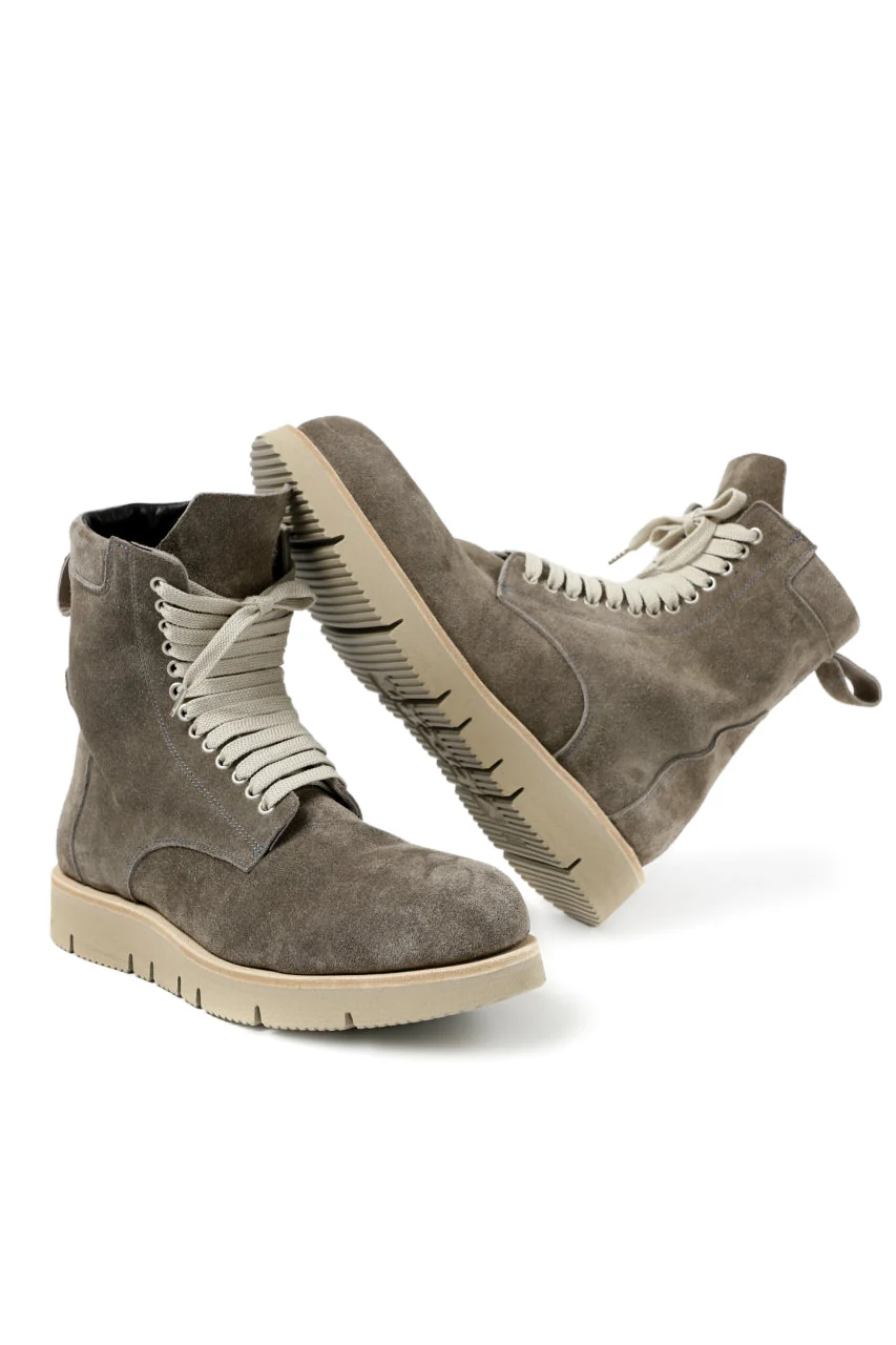 A.F ARTEFACT × Portaille LACE-UP SIDE ZIP BOOTS / SOFT SUEDE (GREIGE) - Image 10