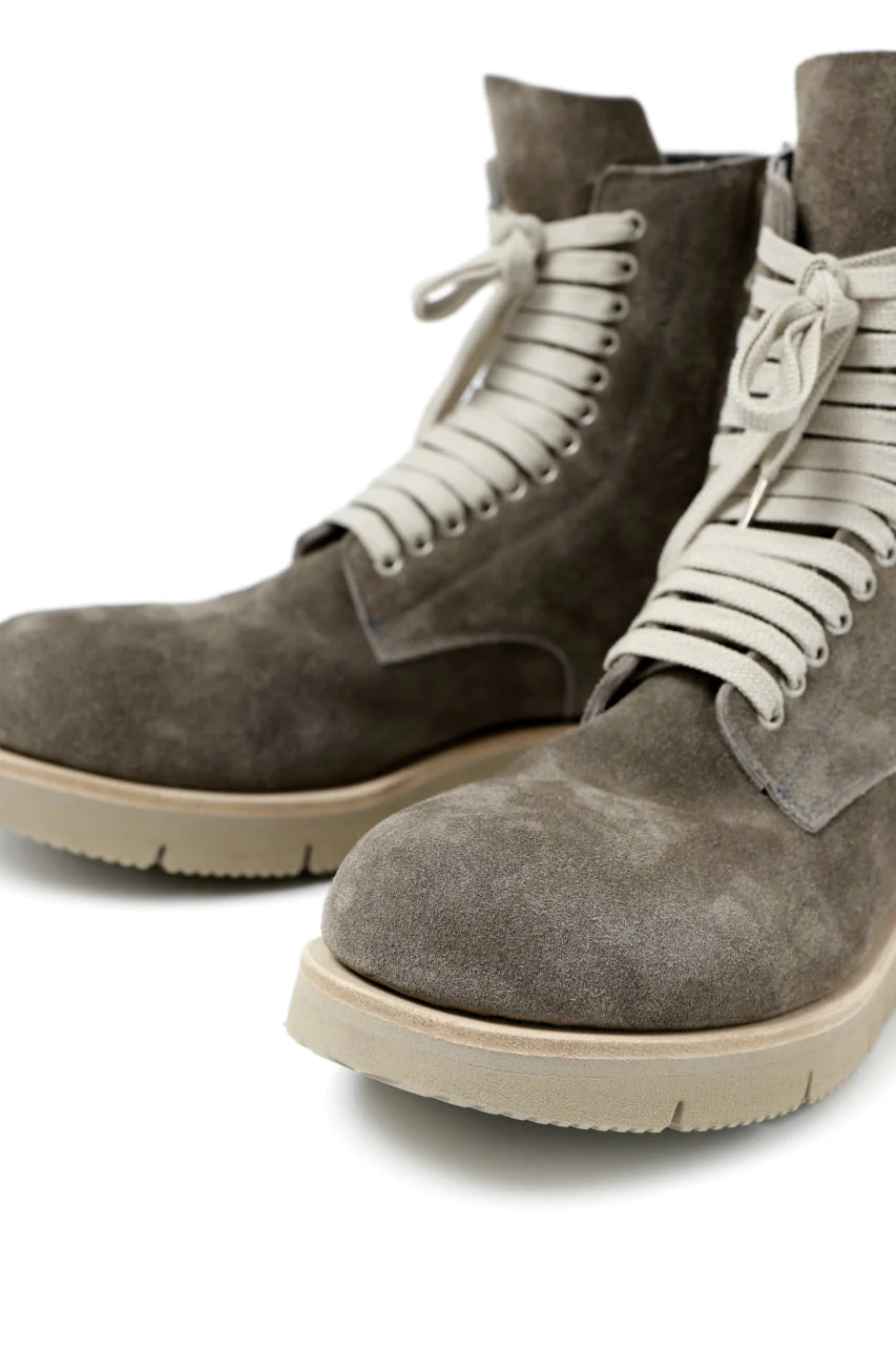 A.F ARTEFACT × Portaille LACE-UP SIDE ZIP BOOTS / SOFT SUEDE (GREIGE) - Image 15