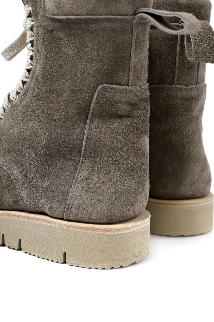 A.F ARTEFACT × Portaille LACE-UP SIDE ZIP BOOTS / SOFT SUEDE (GREIGE) - Image 24