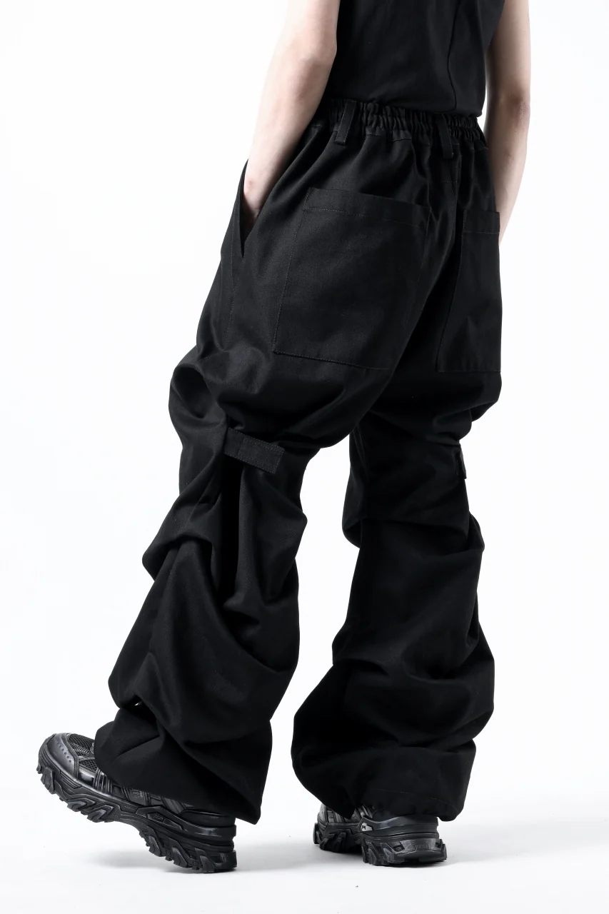 A.F ARTEFACT PURE DENIM TUCK WIDE PANTS (BLACK) - Image 13