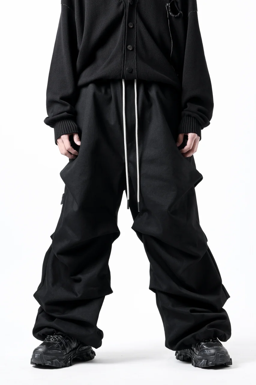 A.F ARTEFACT PURE DENIM TUCK WIDE PANTS (BLACK) - Image 19