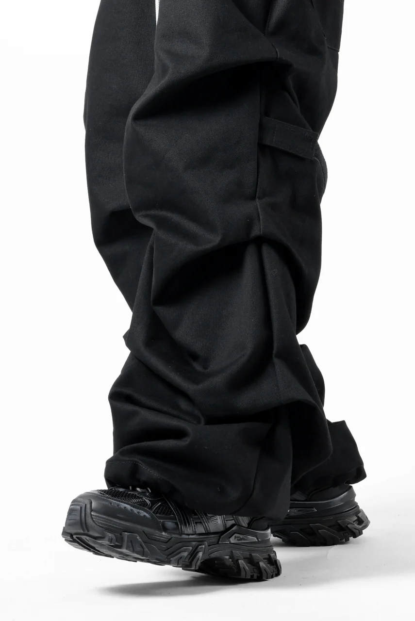 A.F ARTEFACT PURE DENIM TUCK WIDE PANTS (BLACK) - Image 22