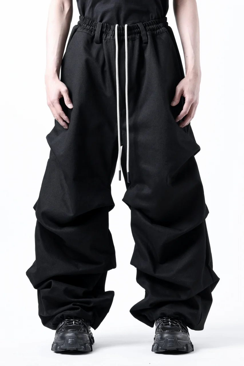 A.F ARTEFACT PURE DENIM TUCK WIDE PANTS (BLACK) - Image 5