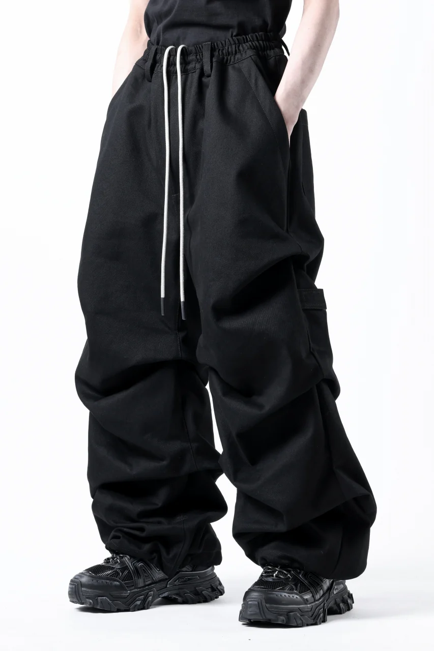 A.F ARTEFACT PURE DENIM TUCK WIDE PANTS (BLACK) - Image 8