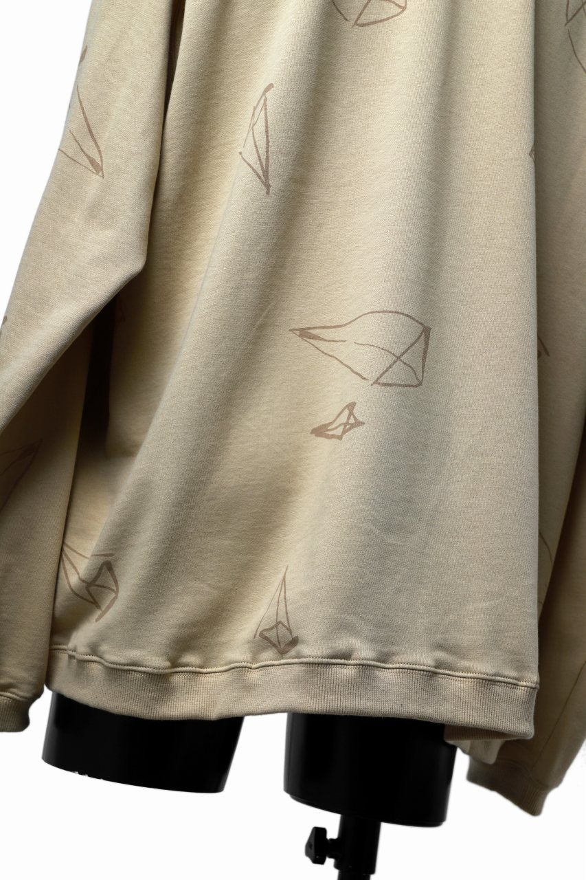 A.F ARTEFACT PYRA PATTERN PRINT CREW NECK TOPS (BEIGE) - Image 12