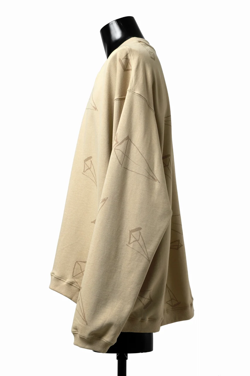 A.F ARTEFACT PYRA PATTERN PRINT CREW NECK TOPS (BEIGE) - Image 4