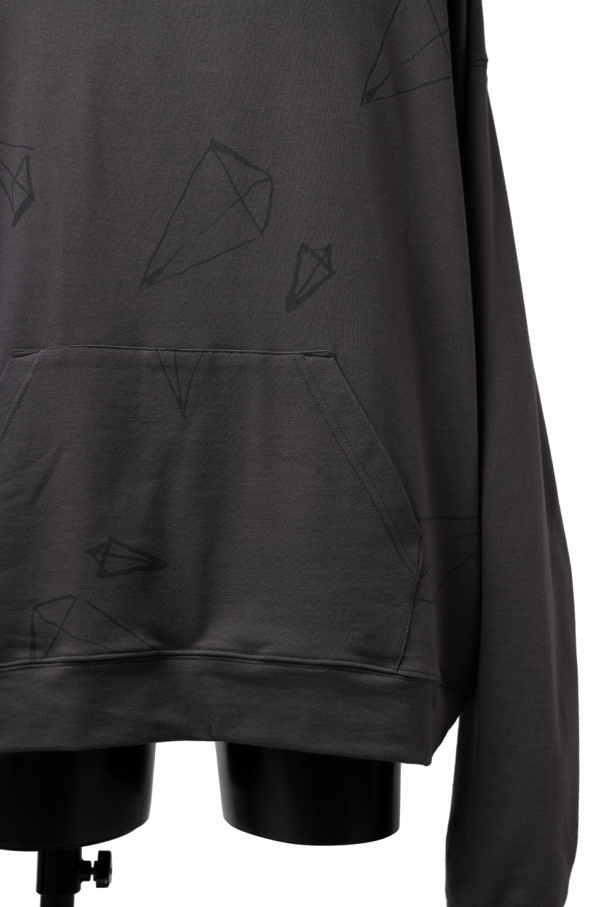 A.F ARTEFACT PYRA PATTERN PRINT SWEAT HOODIE (GREY) - Image 8