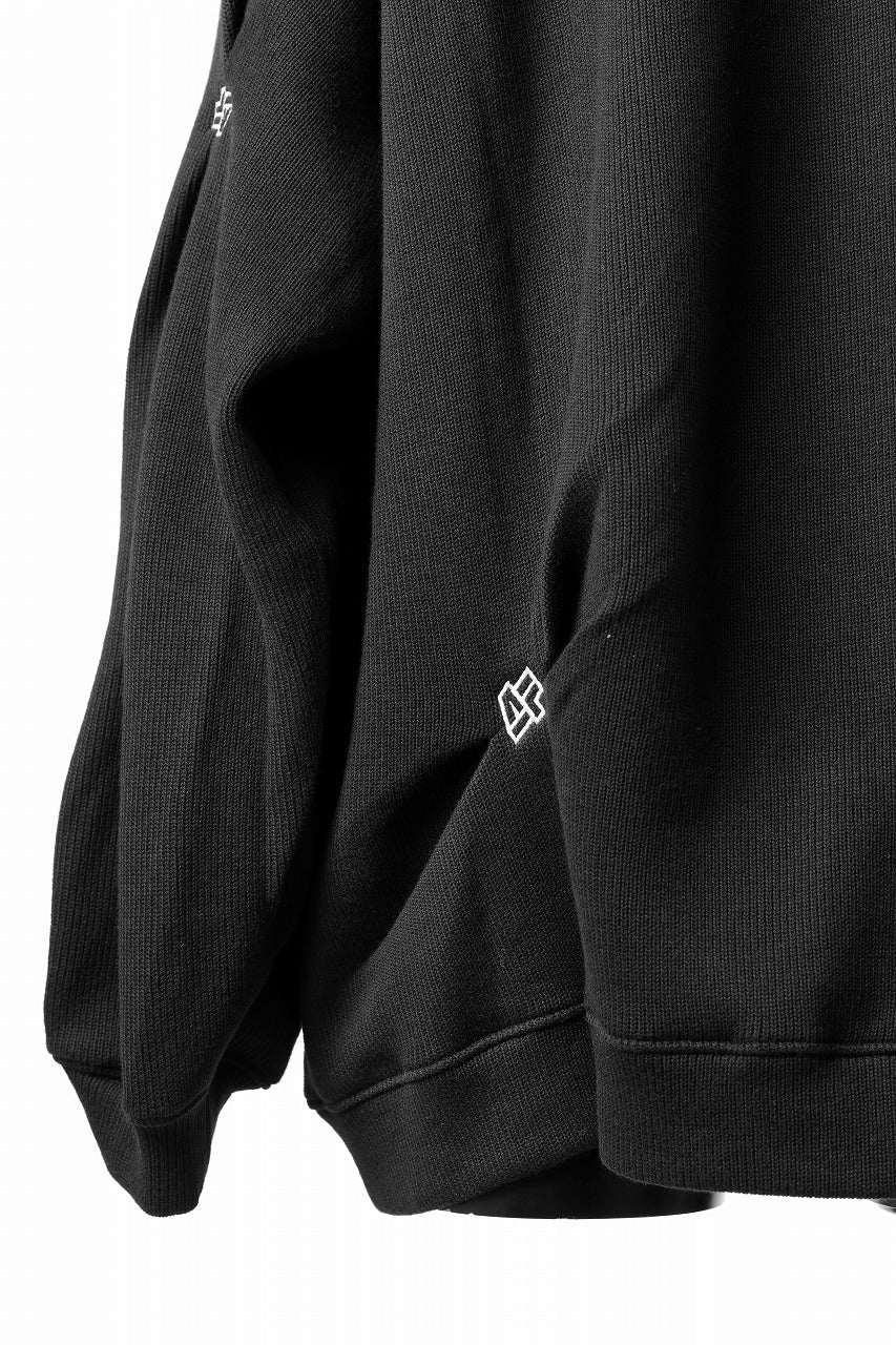 A.F ARTEFACT RANDOM TUCK EMBOIDERY KNIT PULLOVER (BLACK) - Image 11