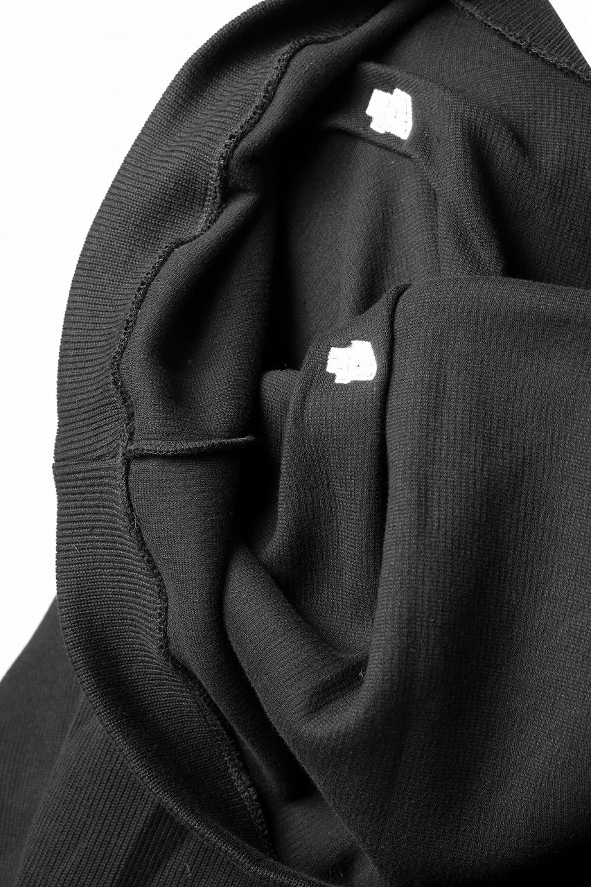 A.F ARTEFACT RANDOM TUCK EMBOIDERY KNIT PULLOVER (BLACK) - Image 12