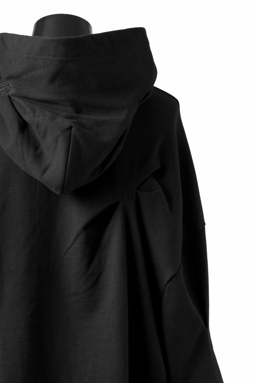 A.F ARTEFACT RANDOM TUCK EMBROIDERY SWEAT HOODIE (BLACK) - Image 14