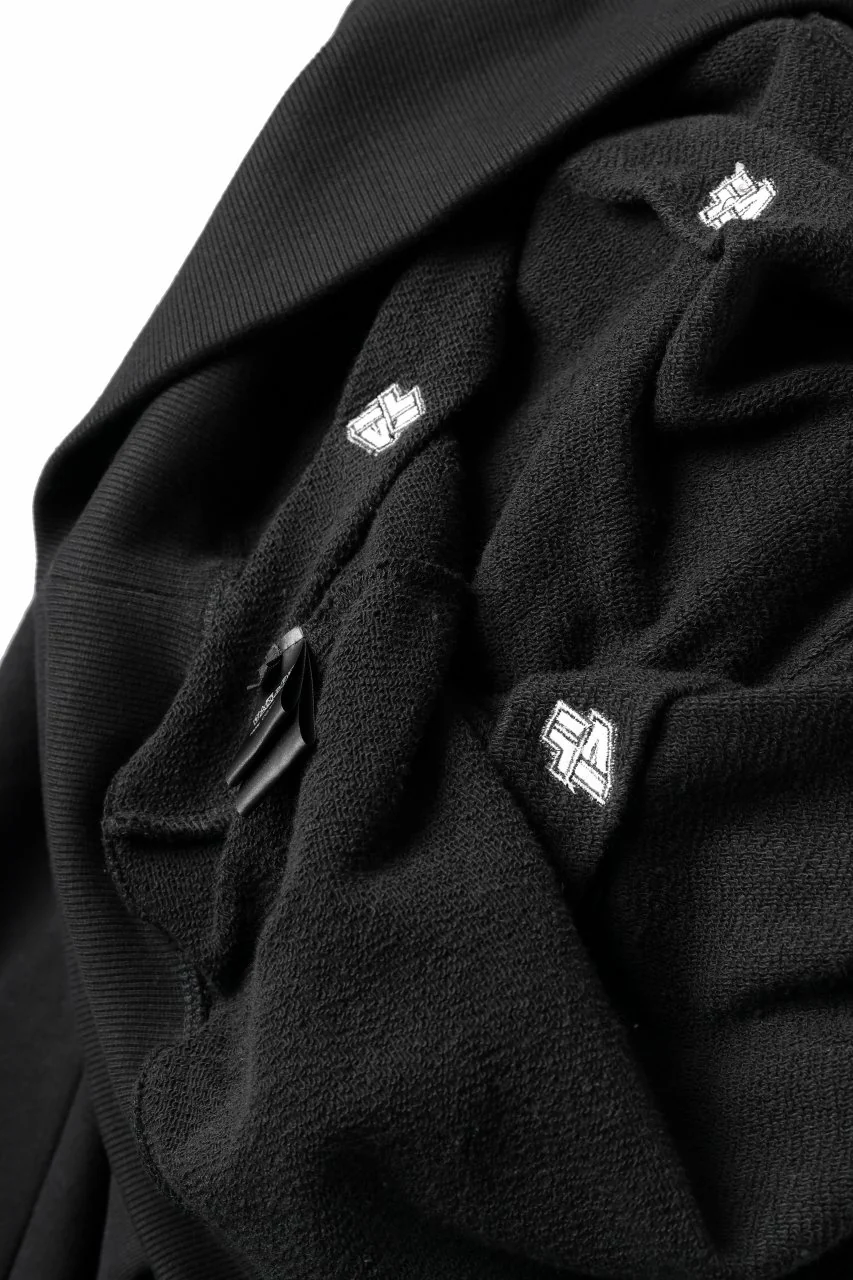 A.F ARTEFACT RANDOM TUCK EMBROIDERY SWEAT HOODIE (BLACK) - Image 15