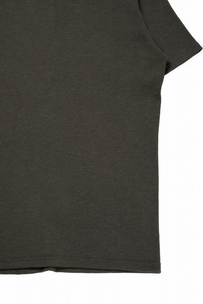 A.F ARTEFACT REGULAR FIT S/S TOP / WAFFLE KNIT JERSEY (OLIVE) - Image 5