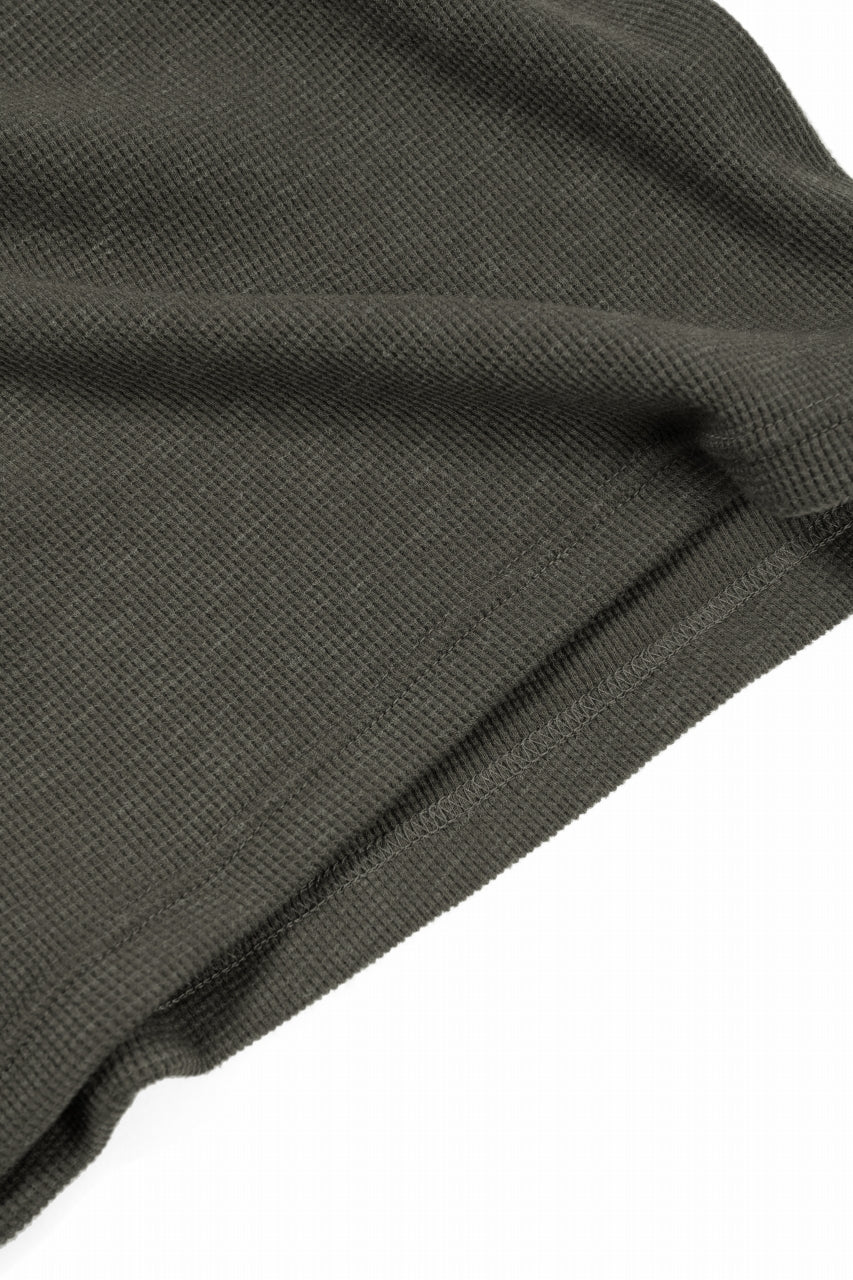 A.F ARTEFACT REGULAR FIT S/S TOP / WAFFLE KNIT JERSEY (OLIVE) - Image 9
