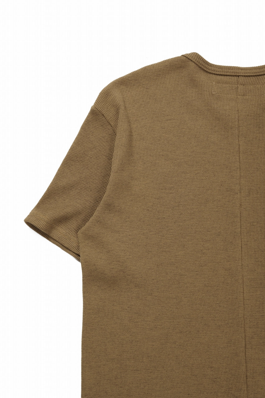 A.F ARTEFACT REGULAR FIT S/S TOP / WAFFLE KNIT JERSEY (RAW UMBER) - Image 10