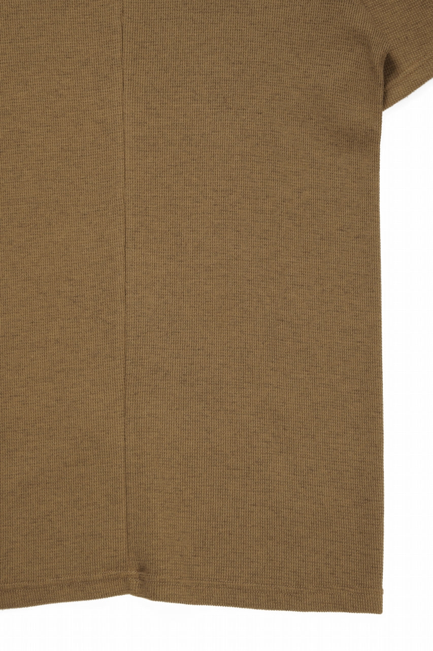 A.F ARTEFACT REGULAR FIT S/S TOP / WAFFLE KNIT JERSEY (RAW UMBER) - Image 9