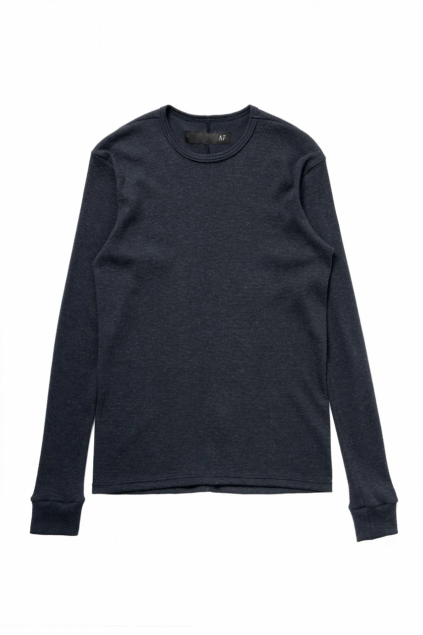 A.F ARTEFACT REGULAR FIT TOP / WAFFLE KNIT JERSEY (CHARCOAL) - Image 2