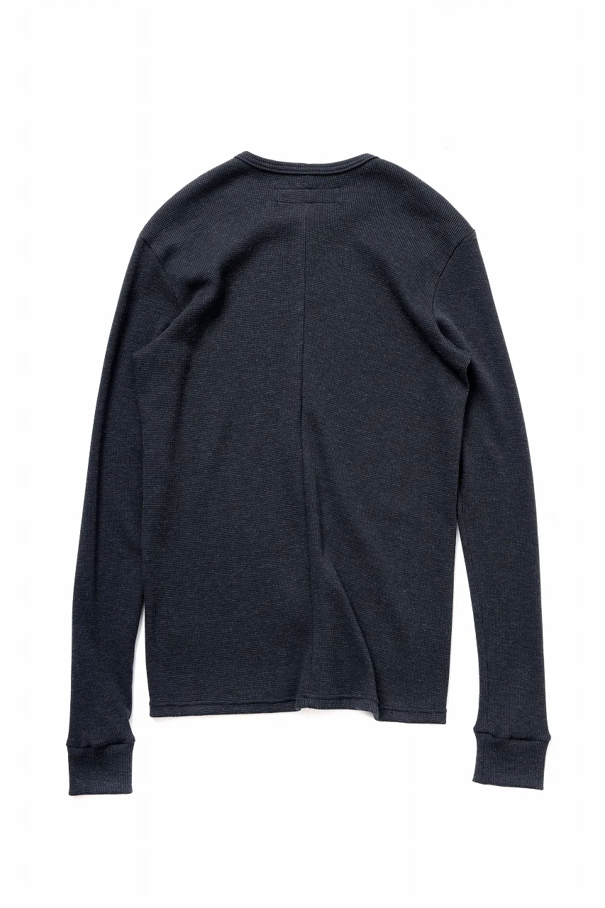 A.F ARTEFACT REGULAR FIT TOP / WAFFLE KNIT JERSEY (CHARCOAL) - Image 3