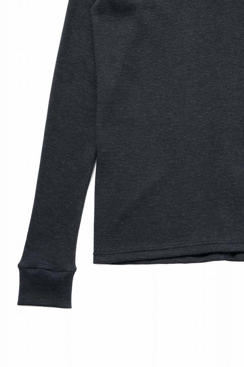 A.F ARTEFACT REGULAR FIT TOP / WAFFLE KNIT JERSEY (CHARCOAL) - Image 5