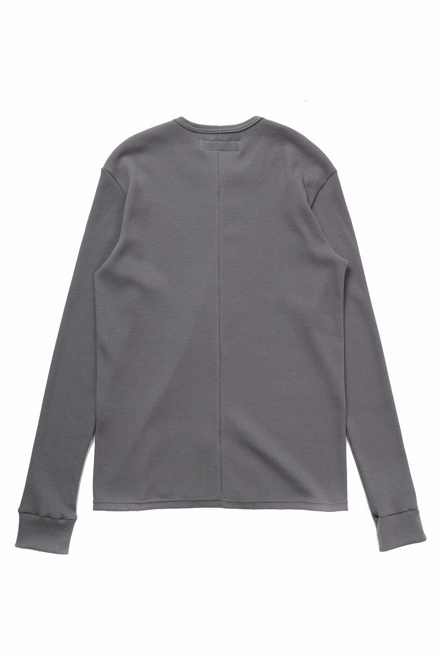 A.F ARTEFACT REGULAR FIT TOP / WAFFLE KNIT JERSEY (GREY) - Image 3