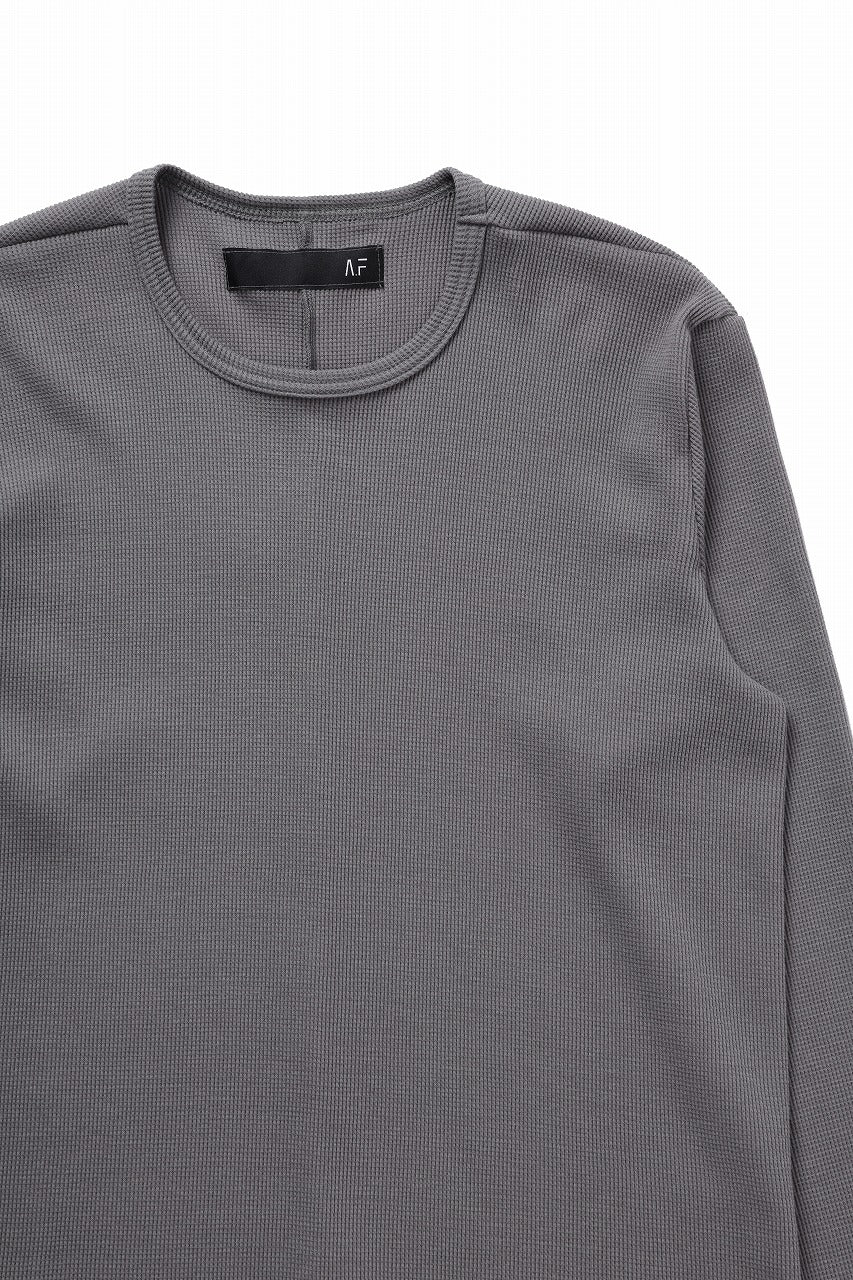 A.F ARTEFACT REGULAR FIT TOP / WAFFLE KNIT JERSEY (GREY) - Image 4