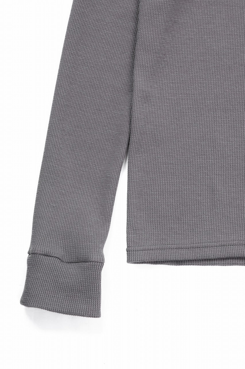 A.F ARTEFACT REGULAR FIT TOP / WAFFLE KNIT JERSEY (GREY) - Image 5