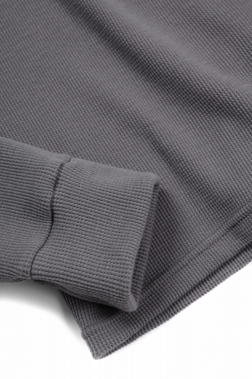 A.F ARTEFACT REGULAR FIT TOP / WAFFLE KNIT JERSEY (GREY) - Image 7