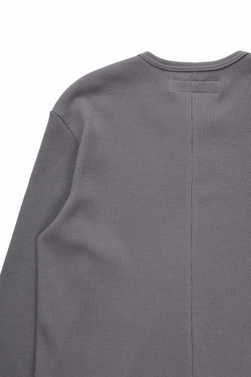 A.F ARTEFACT REGULAR FIT TOP / WAFFLE KNIT JERSEY (GREY) - Image 8