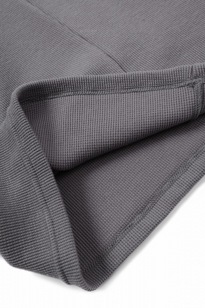 A.F ARTEFACT REGULAR FIT TOP / WAFFLE KNIT JERSEY (GREY) - Image 9