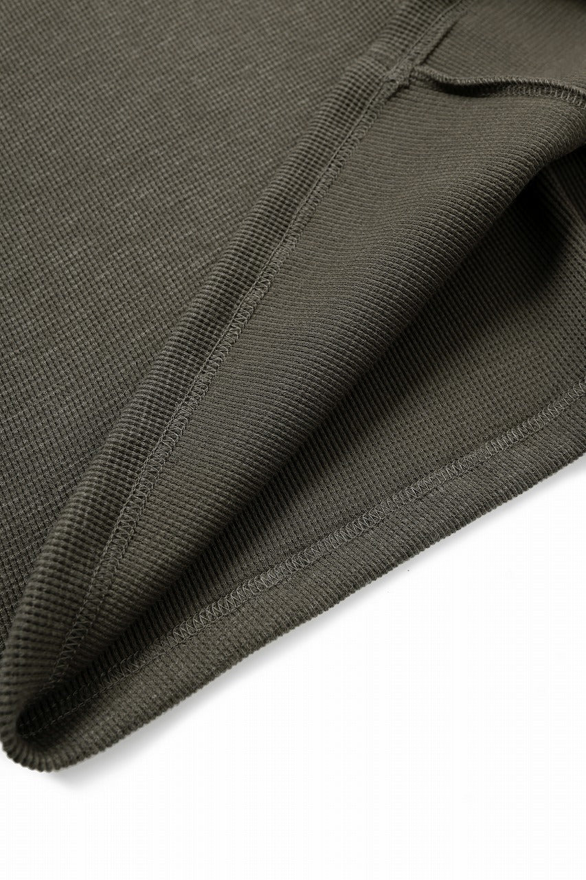 A.F ARTEFACT REGULAR FIT TOP / WAFFLE KNIT JERSEY (OLIVE) - Image 10